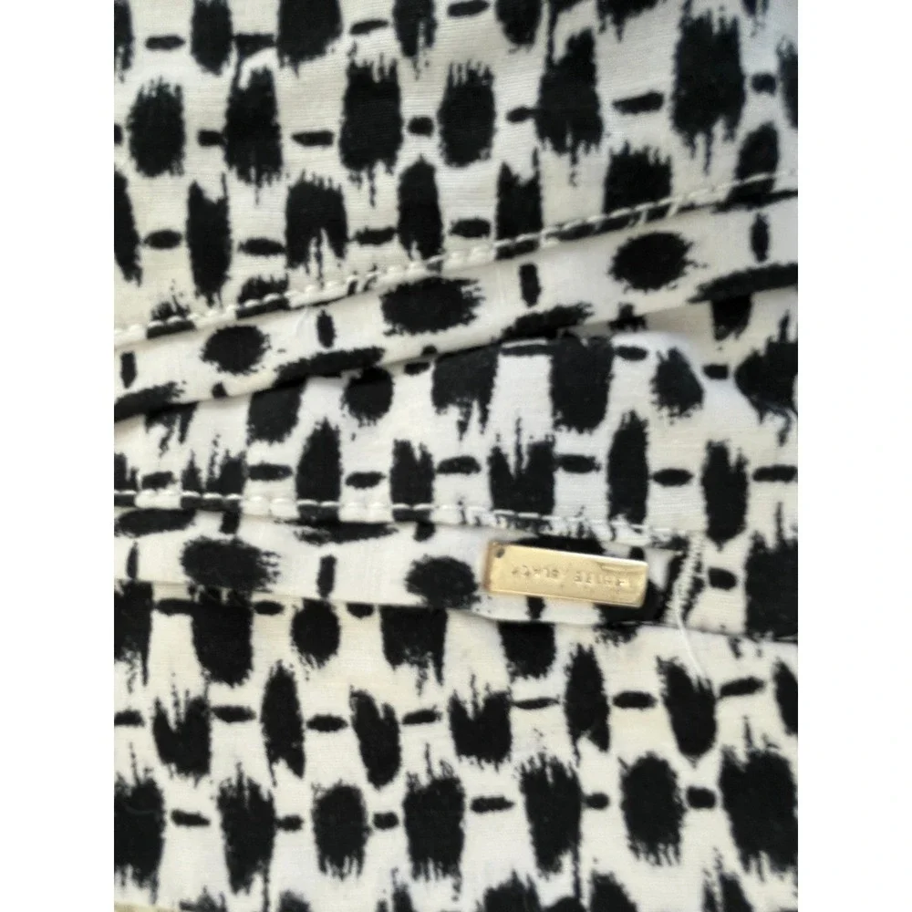 Resort Chic WHBM‎ 97% Cotton Geometric Print Black White Shorts 12P W31 L Fits M